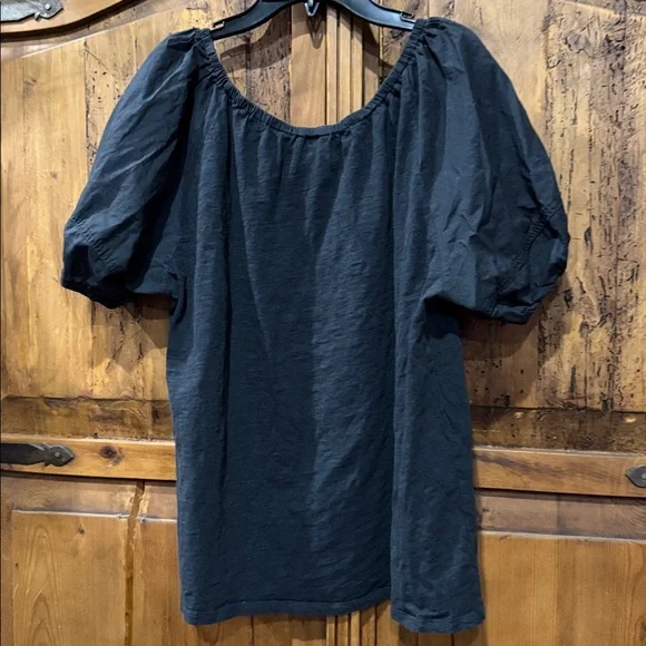 Universal Thread Elegant Black Puff Sleeve Top - Picture 5 of 6